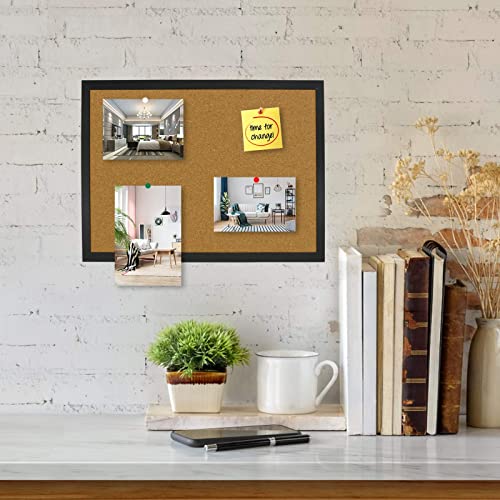 OWLKELA Cork Bulletin Board 17.7"X 13.3", Notice Pin, Ideal for Office & Home Decor, School Message or Vision - size: 17.7" x 13.3"