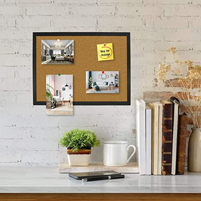 OWLKELA Cork Bulletin Board 17.7"X 13.3", Notice Pin, Ideal for Office & Home Decor, School Message or Vision - size: 17.7" x 13.3"