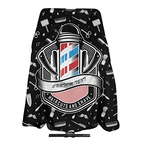 Custom Waterproof Barber Cape Personalized Text Barber Shop Salon Cape for Men Customized Hair Cutting Cape - color: Barber-b08