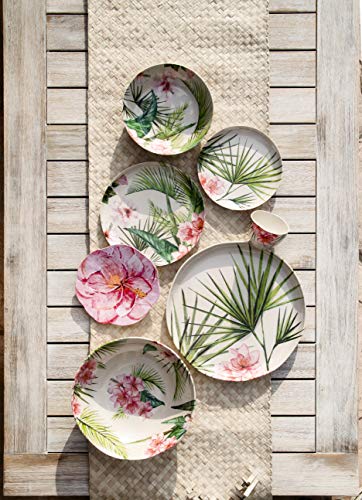 TarHong Palermo Tropical Bamboo Serve Bowl, 12", Proprietary Merge Material Mix (Bamboo powder & Melamine) - size: Serving Bowl