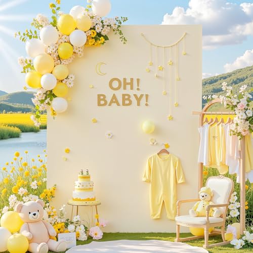 Square Arch Backdrop Covers 6.6FT x 5.2FT Beige Wedding Arch Cover Stretchy Backdrop Fitted Balloon Arches Covers Spandex for Birthday Party Baby Shower Anniversary Ceremony Banquet Decoration - color: Beige