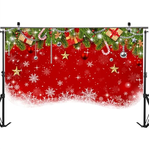 Mocsicka 7x5ft Christmas Backdrop Xmas Party Decorations for Family Holiday Photo Booth Props Snowflake Christmas Background Holiday Party Photo Prop Supplies - size: 7x5ft