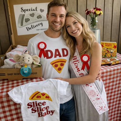 Special Delivery Pizza Mom to Be Sash Baby Shower Dad to Be for Baby Shower Party Gender Reveals Party Favors Decorations for Boys and Girls Pregnancy Props Keepsake Gifts - style: Special Delivery Pizza Baby Shower
