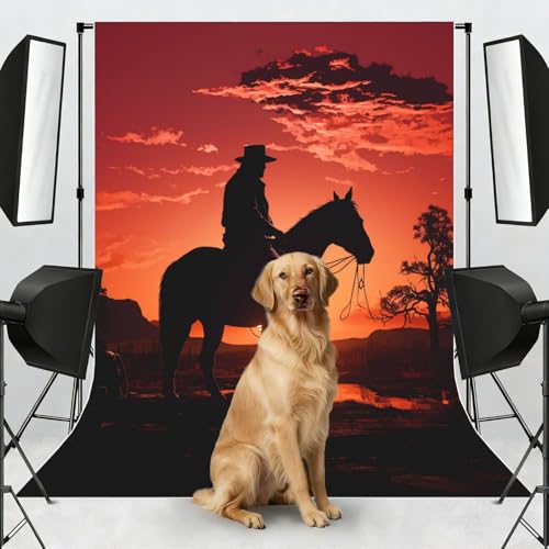 Cowboy West Backdrop Background for Photography 5x7ft Photobooth Professional Photo Backdrop Curtains Video Photography Studio Photo Backgrounds Banner Booth Background Screen Parties - color: Cowboy West
