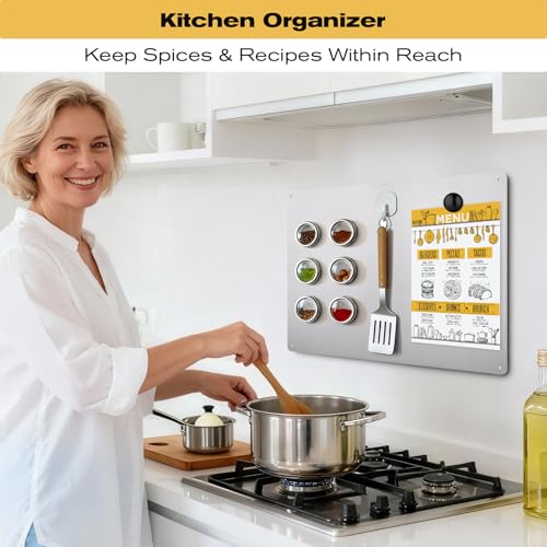 14" x 30" Magnetic Board, Silver Magnet Bulletin Board to Display Magnetic Letters, Metal Board for Wall, Refrigerator, with Dual Lock Tape, Marker Pen - color: Silver, size: 14" x 30"