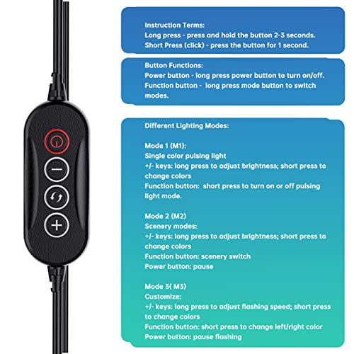 Fugetek RGB LED Video Light with Flexible Desktop Tripod, 77 RGB Beads, Wired Controller, USB Powered, Portable, 3200k-6500k, Streaming, TIK Tok, Photography