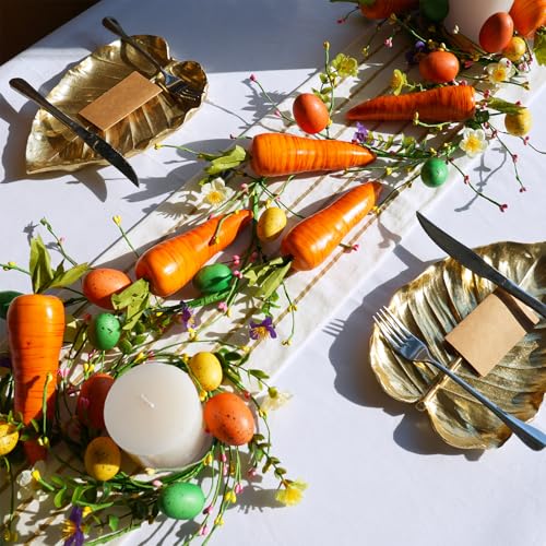 Winlyn 12 Pcs Artificial Carrots Easter Decorative Orange Foam Carrots Lifelike Simulation Artificial Vegetables 7.9" for Home Kitchen Decor Spring Easter Basket Bunny Wreath Photo Props DIY Crafts - size: Large