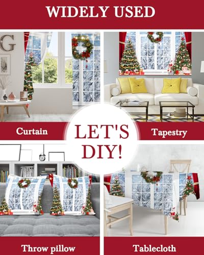 Mocsicka Christmas Window Backdrop for Photography Winter Snow Scene Xmas Party Decorations Winter Wonderland for Photography Photo Booth Props (White, 10x8ft(120"x96")) - size: 10x8ft(120"x96")