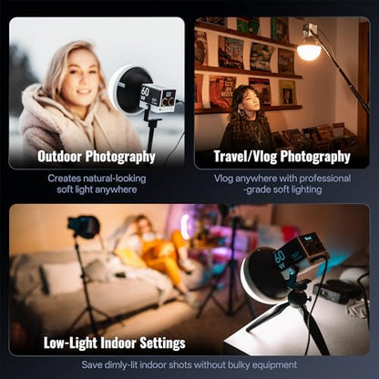 ZHIYUN Mini Dome Diffusion Softbox ZY Mount [Official] Quick Folding Quick Set Up with Diffusers/Honeycomb Grid Compatible with X100 X60 Series CX100 G60 CX50 Soft Light Video Recording Portraits - style: Mini Lantern Softbox