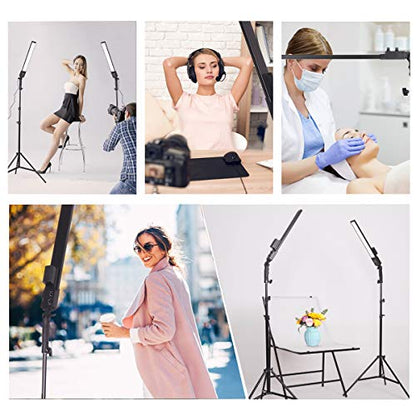 LED Video Light Battery Powered Photography Light Portable Handheld Wand,Dimmable 2800-5500K Photo Studio Light Kit with NP-970 Li-ion Battery and Stand for Portrait, YouTube,Outdoor Video - size: Lighting kit+NP-F970 battery