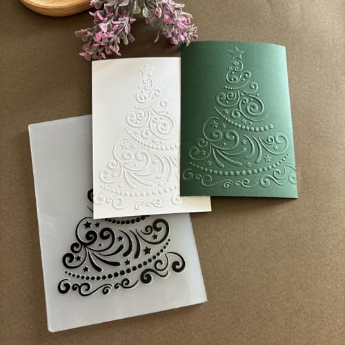 10Pcs 2D/3D Embossing Folders for Card Making, Branches Bricks Background Circle Flower Textured Plastic Embossing Folders Embossing Folder Craft Card Template for DIY Scrapbooking - color: 10 Pack A