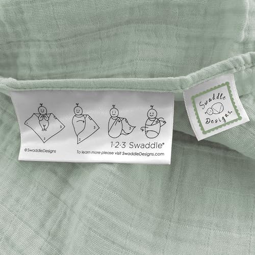 SwaddleDesigns Cotton Muslin Swaddle Blankets for Babies, Set of 4, Neutral Receiving Blankets for Newborn, Baby Registry & Gift, 46x46 inches, Spring Garden - color: Spring Garden