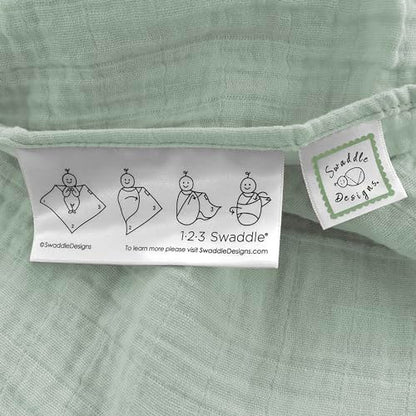 SwaddleDesigns Cotton Muslin Swaddle Blankets for Babies, Set of 4, Neutral Receiving Blankets for Newborn, Baby Registry & Gift, 46x46 inches, Spring Garden - color: Spring Garden