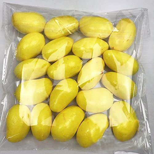 20Pcs Mini Fake Lemon Strawberry Oranges Fruit,Plastic Foam Vegetables Fruit as Home Party Ornament Craft Photography Props Gift 3-6CM(Mango) - size: Mango