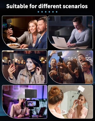 Selfie Light for iPhone:3000mAh Phone Light Clip with 120 LEDs & CRI95+, Compatible with iPhone/Laptops/Tablets/Cameras for Video Recording/Selfies/Live Streaming/Zoom/YouTube