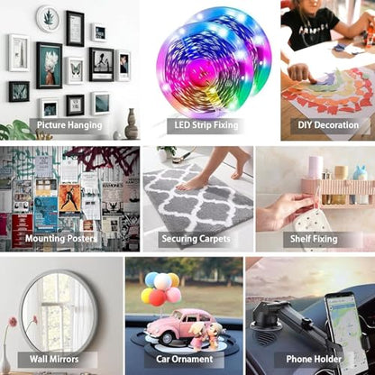 Double Sided Tape Heavy Duty, 0.5in×10ft Picture Hanging Strips for Posters, Removable Waterproof No Wall Damage Foam Tape, Adhesive Mounting Tape for Paint Wall - size: 1/2in×10ft
