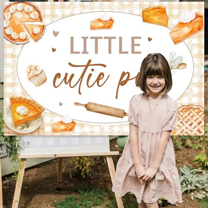 Little Cutie Pie Baby Shower Decorations a Little Cutie Pie is on The Way Backdrop Cutie Pie Photography Background for Cookie Baking Themed Sweet as Pie Baby Shower Photo Booth Props 5x3ft