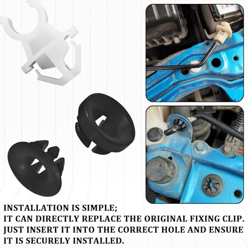 Hood Prop Rod Clip Car Engine Hood Support Bar Prop Rod Retainer Clip Holder Grommet Clamps, 91503-SS0-003 91604-SD2-013 Engine Hood Body Stay Clips Car Accessories for Honda Accord RDX(3PCS)