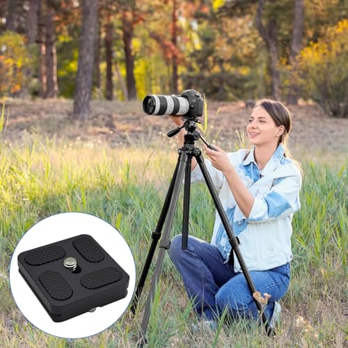 PU-40 40mm Universal Quick Release Plate with 1/4" Screw, Arca-Swiss Compatible Slide-in QR Plate for DSLR Camera, Mini Tripod & Ball Head - size: 40 Mm*38 Mm