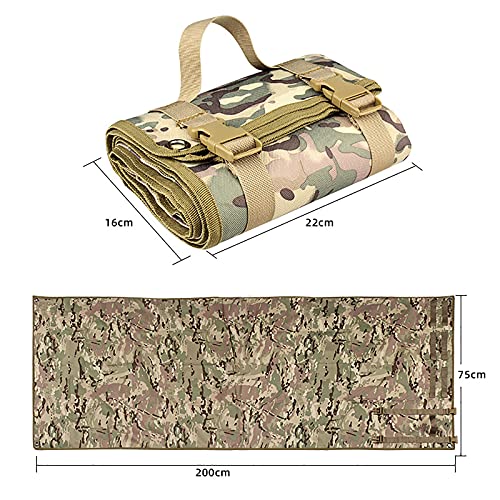 Tactical Shooting Gun Mat Outdoor Professional Waterproof Non-Slip Shooting Mat Firearm Shooting Bag Rifle Rest Bag Shooting with Front and Rear Support Sandbags - color: CP