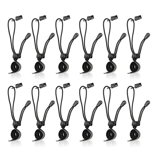 SLOW DOLPHIN Backdrop Background Muslin String Clips Holder Multifunctional for Photo Video Photography Studio 12 Pack, Black - size: 12 pcs clips