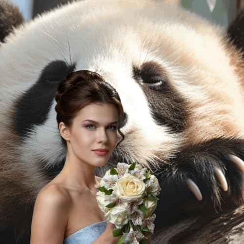 Cute Sleeping Panda Backdrop Background for Photography 5x7ft Photobooth Professional Photo Backdrop Curtains Video Photography Studio Photo Backgrounds Banner Booth Background Screen Parties - color: Cute Sleeping Panda