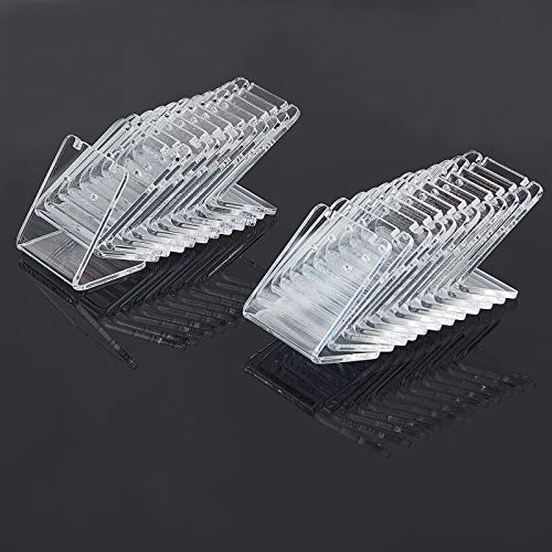 PH PandaHall 24 Packs 48 Holes Earring Holder L-Shape Jewelry Organizer Displays Marketing Acrylic Ear Stud Necklace Stand Holders for Necklace Jewelry Dangling Slant Back Display (1.3x1.3x1 Inch)