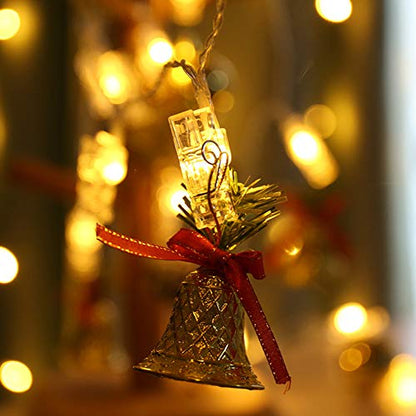 Photo Clips String Lights, 9.8Ft 20 LED Fairy Lights with Clips Battery Operated Warm White for Pictures Dorm Bedroom Wall Halloween Thanksgiving Christmas Party Wedding Décor