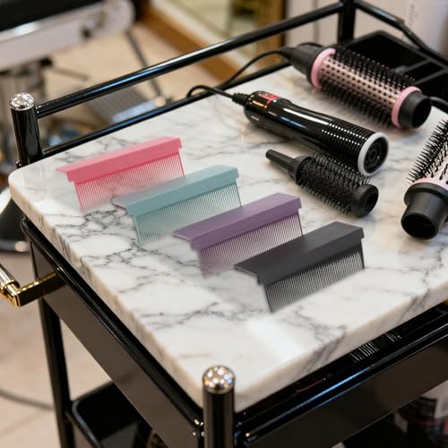 4pcs Comb Attachment for Flat Iron, Clip On Removable Hair Straightener Comb, Compact Straightening Hair Styling Tool for Women Men