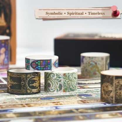Witchy Washi Tape Set 22 Rolls,Tarot Decorative Masking Tape for Junk Journal, Journaling & Scrapbook Supplies, DIY Crafting Supplies - style: Magic