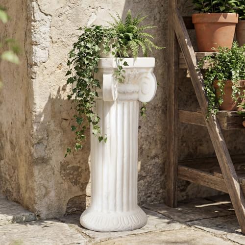 1 Pack 21.7 Inches Roman Column Pedestal Pillar Classical Wedding Greek Pillar for Indoor Outdoor Garden Birthday Party Decor or Display Pedestal Stand for Plants and Sculptures (Simple) - style: Simple