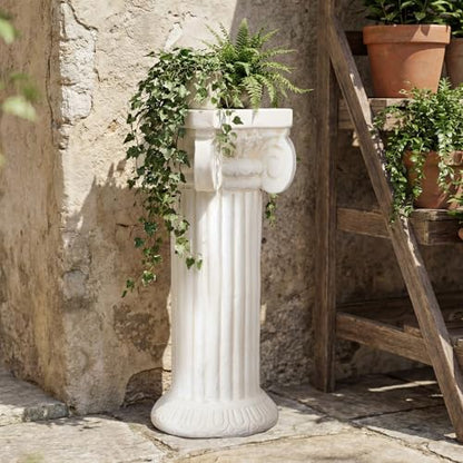 1 Pack 21.7 Inches Roman Column Pedestal Pillar Classical Wedding Greek Pillar for Indoor Outdoor Garden Birthday Party Decor or Display Pedestal Stand for Plants and Sculptures (Simple) - style: Simple