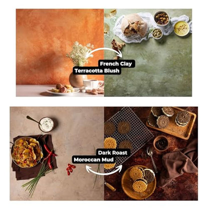 V-FLAT WORLD The Duo Board Background Textured Kit, 4 x Duo Boards (24"x24") - 2 x Shadow Boards - Duo Legs and Carry Bag Included - size: Textured Kit of 4 - 24 x 24 inches