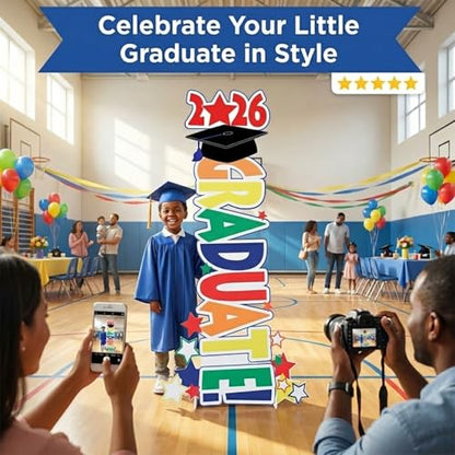 Star Graduate Prop Kit, Perfect Photo Op Kindergarten, Preschool, and Pre-K Graduation, 5 feet 5 inches High, Easy Assembly, Durable Design, Celebrate Your Little Graduates in Style - color: Star Graduate