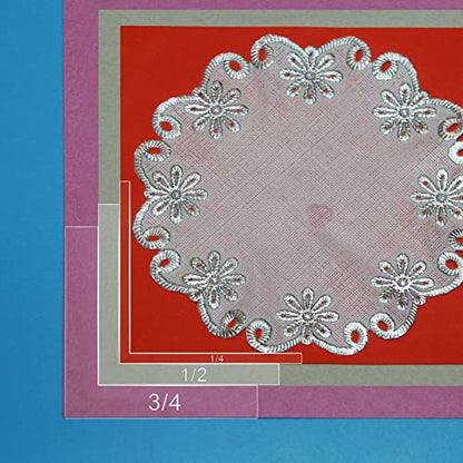 10 Pieces Creative Positioning Pieces Card Corners Helpers with Bone Folder Tool Stamping Corners Paper Craft Supplies Scrapbooking Tools for Paper Craft Card Making and Scrapbooking (Transparent)