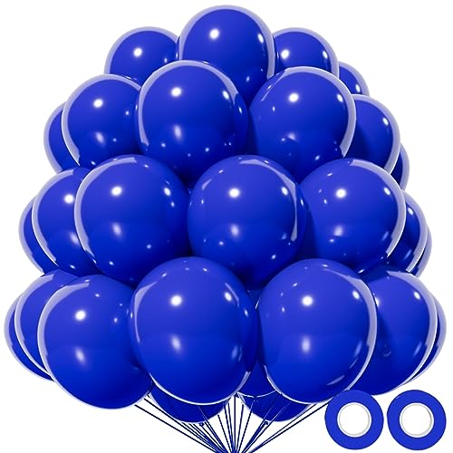 Blue Balloon 110pcs, 12 Inch Thickened Latex Party Balloons Helium Bright Color for Birthday Baby Shower Wedding Party Supplies Arch Garland Decoration - color: B21-dark Blue, size: 12inch (Normal)