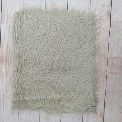 29.5x19.7 inch Newborn Photo Props Faux Fur Soft Baby Boy Girl Photo Blanket Studio Backdrop Photo Mat (8 Smokygray) - color: 8 Smokygray