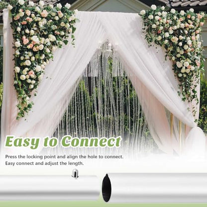 Zonon 1 Pcs 8-10ft Double Layer Adjustable Crossbar and Hangers for Use with Pipe and Drape Kit Pipe and Drape Crossbar for Backdrop Stand, Background Curtain and Wedding Decor - size: 8-10 Ft