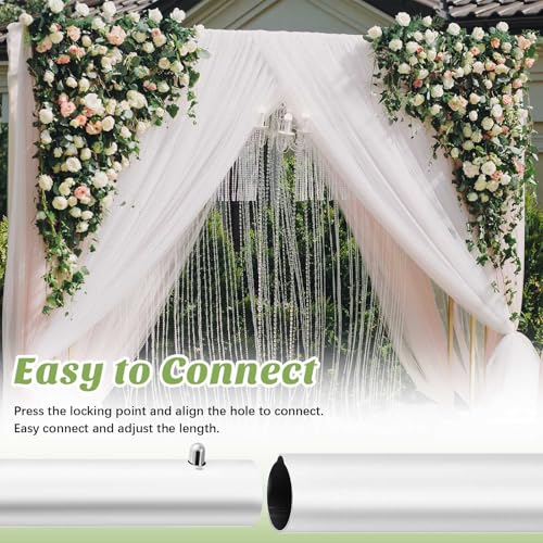 Zonon 1 Pcs 5-12ft Double Layer Adjustable Crossbar and Hangers for Use with Pipe and Drape Kit Pipe and Drape Crossbar for Backdrop Stand, Background Curtain and Wedding Decor - size: 5-12 ft