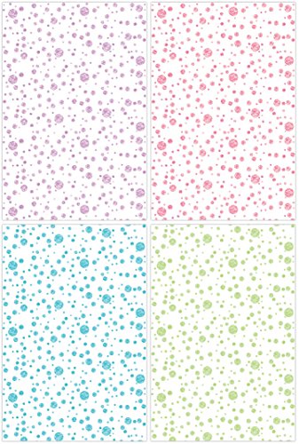 Ella Bella Photography Backdrop Paper, Assorted Stamped Dots (1 ea.: Purple, Aqua, Green & Pink), 48" x 12', 4 Rolls - style: Assorted Stamped Dots