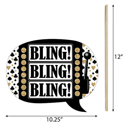 Big Dot of Happiness Funny Vegas Before Vows - Las Vegas Bridal Shower or Bachelorette Party Photo Booth Props Kit - 10 Piece - color: Vegas