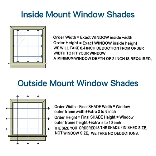 Letau No Drill No Tools Cordless Wood Window Shades Blinds, Bamboo Light Filtering Roller Shades, Color 7 - color: Color 7