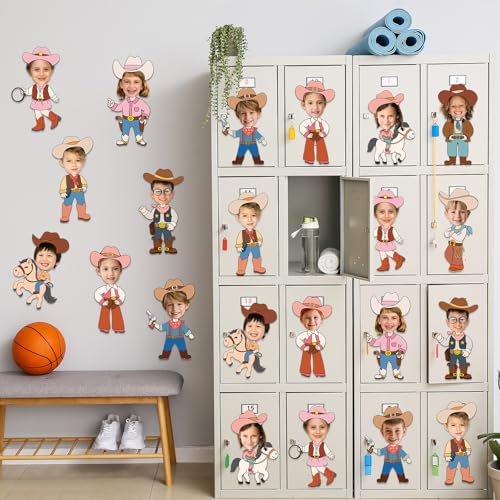 60pcs Western Theme DIY Cutouts Cowboy Cowgirl Hat Bulletin Board Decoration Set Wild Western Paper Cut-Outs Classroom Decor for Boy Girl DIY Photo Craft Kindergarten School Wall Door Supplies - style: Western