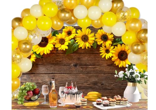 7x5FT Sunflower Birthday Party Decorations Sunflowers Flowers Fall Party Decor Backdrop We Appreciate You Banner Baby Shower Party Photo Studio Photo Booth Decoration 051 - size: 7x5ft