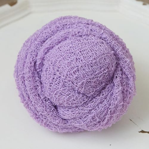 Zeroest Newborn Photo Prop Stretch Knit Wrap for Baby Photography Newborn Photoshoot Outfits Boys Girl Posing Blanket (Lavender) - color: Lavender