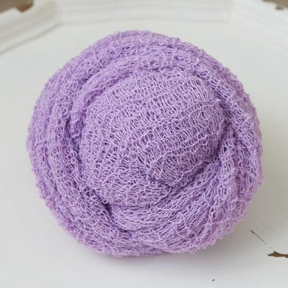 Zeroest Newborn Photo Prop Stretch Knit Wrap for Baby Photography Newborn Photoshoot Outfits Boys Girl Posing Blanket (Lavender) - color: Lavender