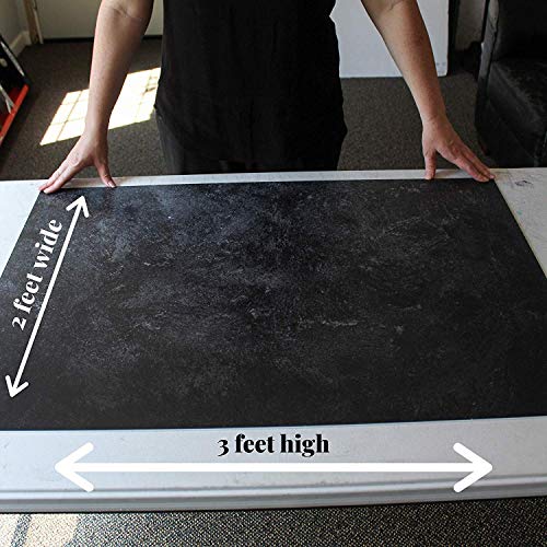 Bessie Bakes Black Textured Paint Replicated Photography Backdrop 2 Feet Wide x 3 Feet Long 3 mm Thick