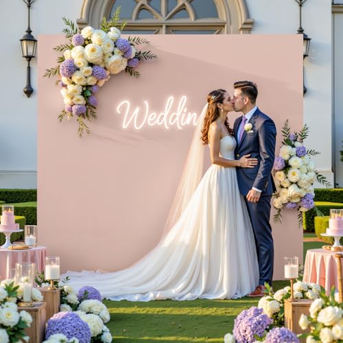 Nude Square Arch Backdrop Cover 6.6x6.6FT, Double-Sided Stretchy Spandex Fabric Fits Square Arch Backdrop Stand, Nude Background Backdrop for Wedding Baby Shower Birthday Party Decorations - color: Nude, size: 6.6 x 6.6FT