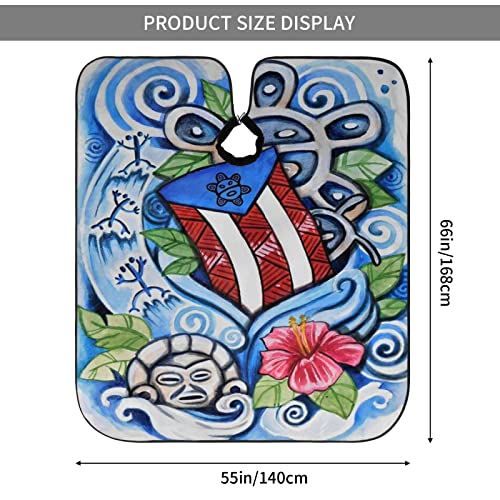 Puerto Rico Barber Cape With Adjustable Closure, Hairdressing Haircut Apron Barber Cover Gown For Hairdresser Styling Home - color: Boricua Puerto Rico Frog2