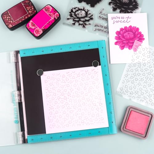 Stamp Platform,10x10inch Stamp Positioning Tool for Accurate Craft Stamping DIY Scrapbooking Card Making,Precision Stamping Tool for Paper Card Crafting